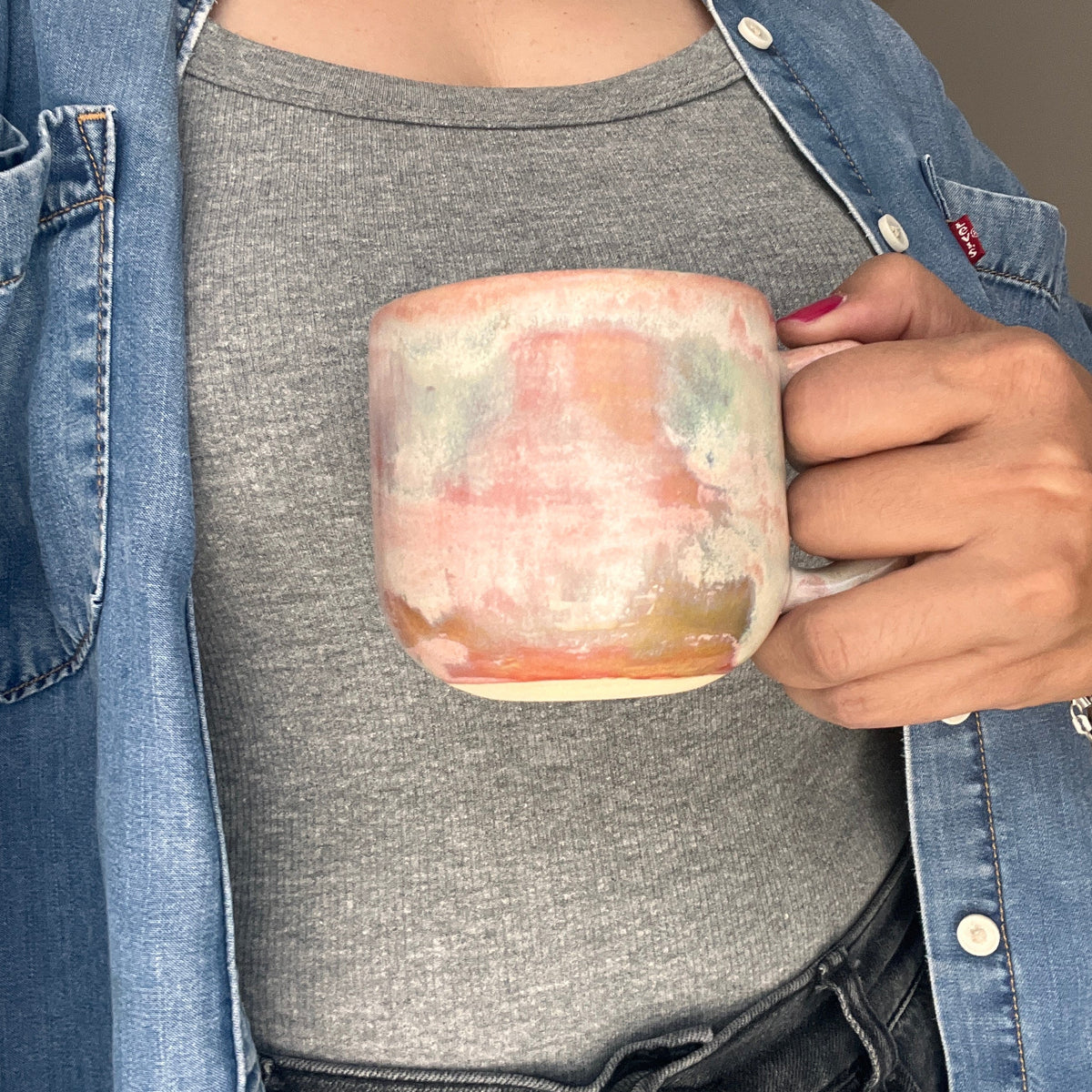 Taza Cafetera Rosa Cactus