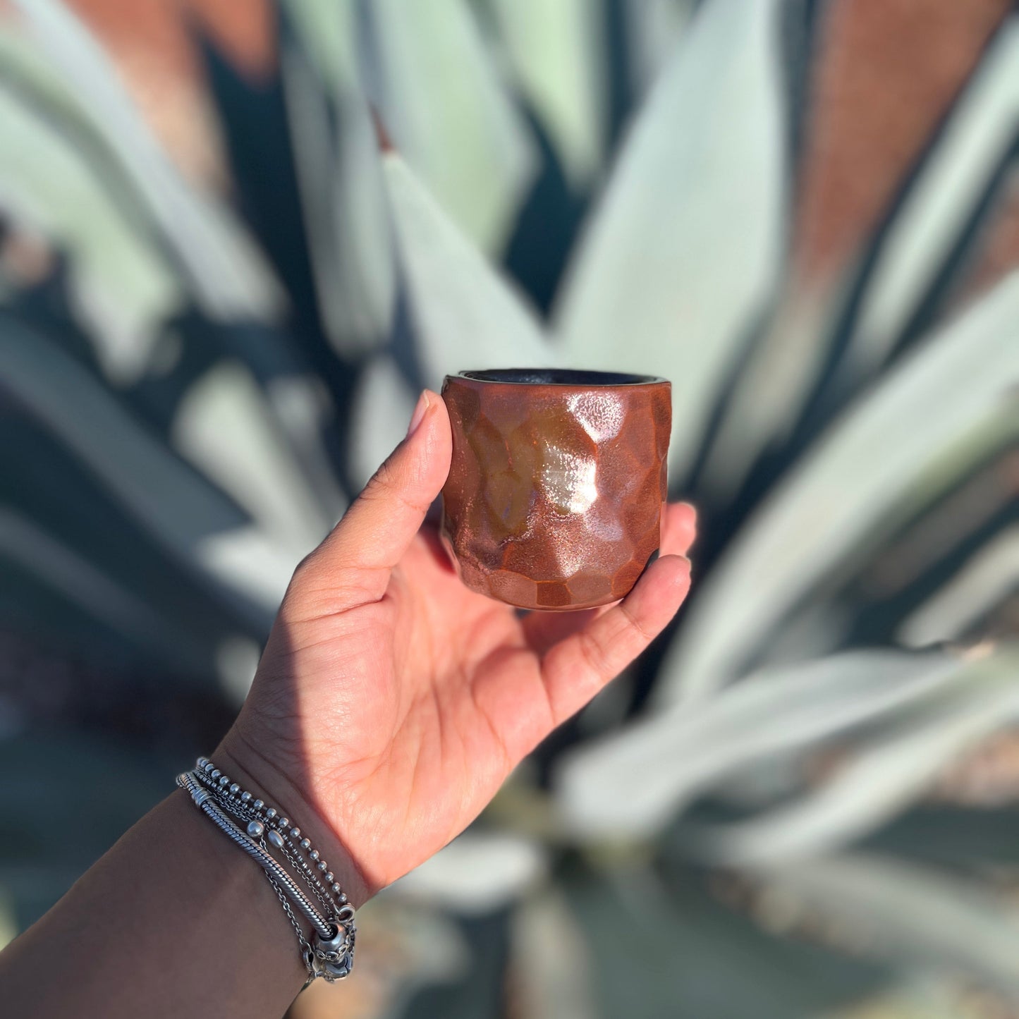 Shots de Cerámica Artesanal Cobre